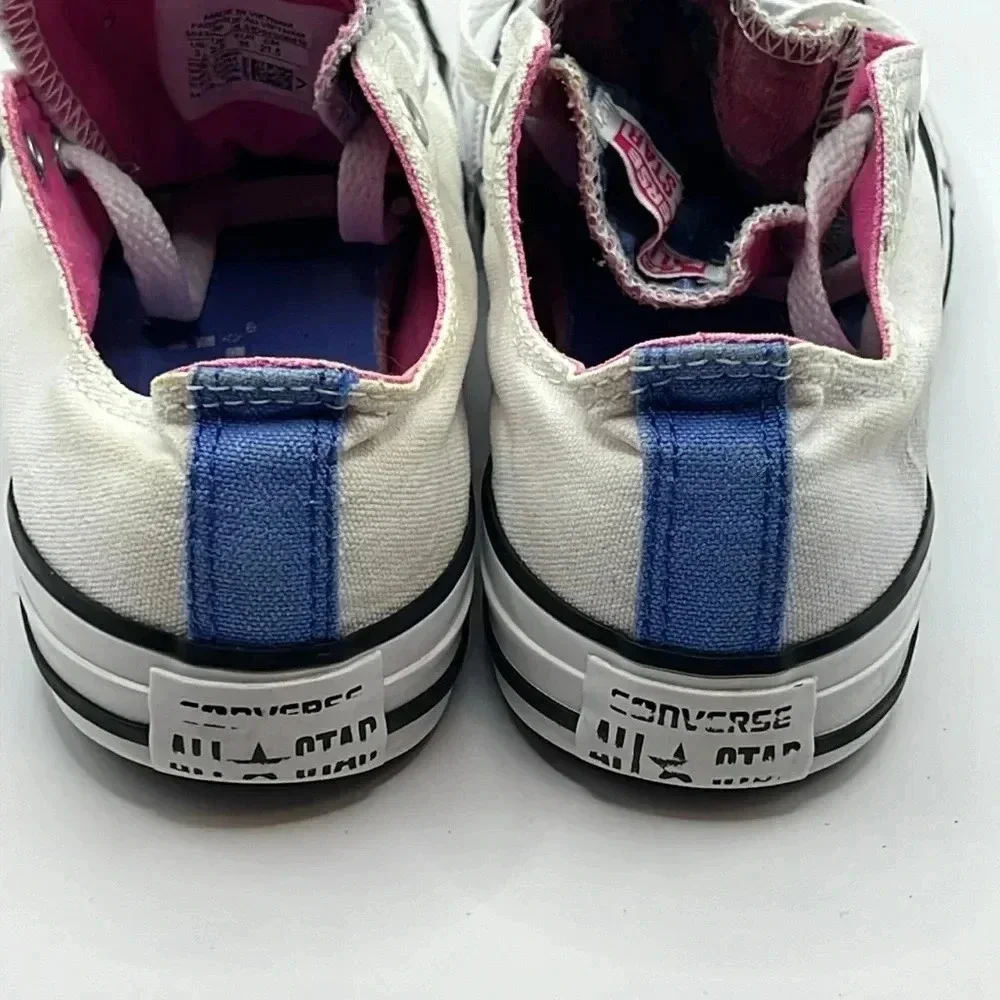 Converse All*Star childs white low tops athletic sneaker 3 girl youth streetwear